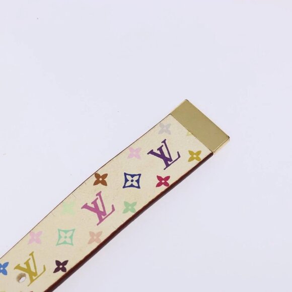 LOUIS VUITTON Monogram Multicolor Ceinture Belt White LV Auth 136549 - Picture 12 of 14